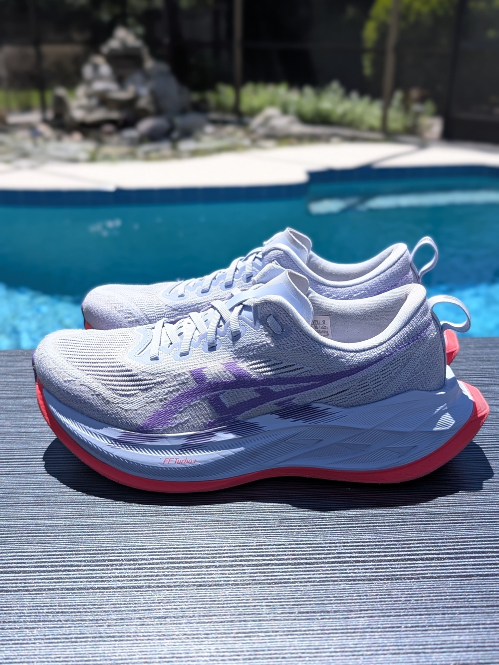 ASICS Superblast 2 Mens Size 8 Greyish Purple Coral Reef Running Shoe 1013A142
